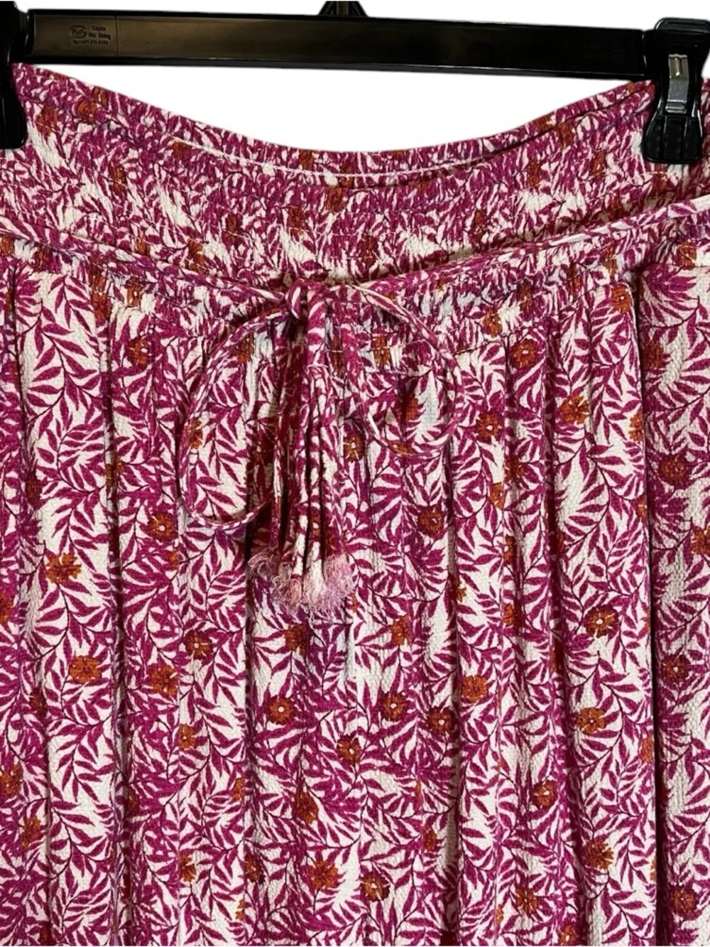 Anthropologie Pink White Abstract Floral Boho Joggers Size Large - Picture 2 of 7